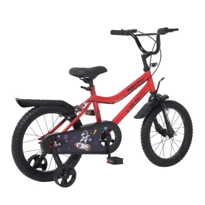 REACH Pluto Kids Cycle 16T with Training Wheels | for Boys and Girls | 90% Assembled | Frame Size: 12" | Ideal for Height: 3 ft 8 inch  | Ideal for Ages 4-8 Years