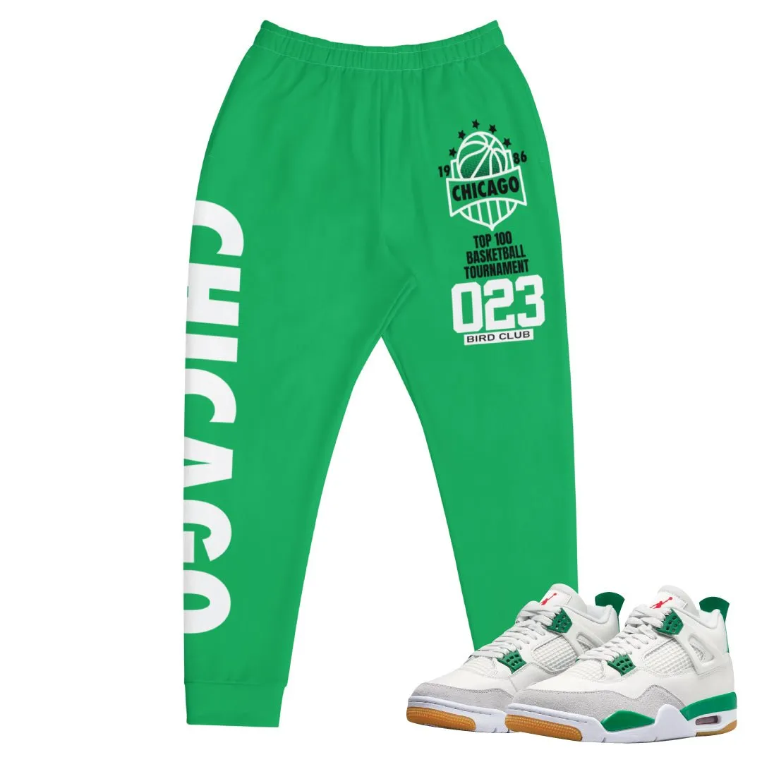 Retro 4 SB Pine Green Chicago Tournament Joggers