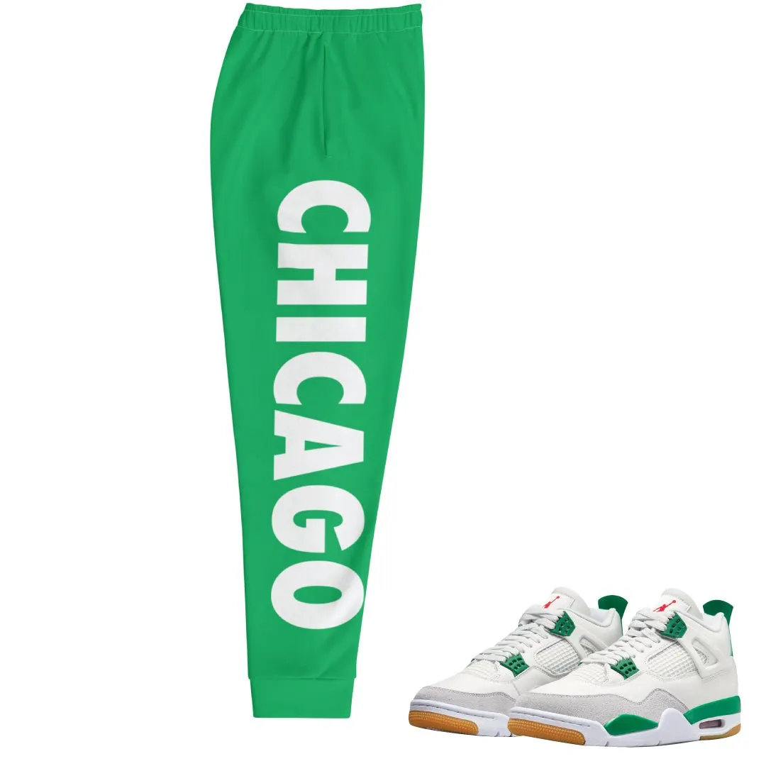 Retro 4 SB Pine Green Chicago Tournament Joggers