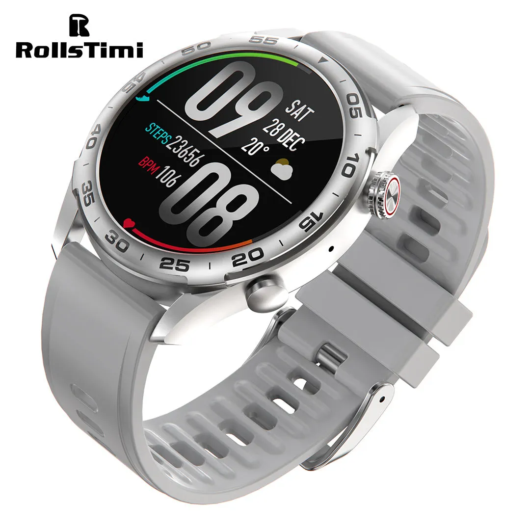 RollsTimi RTG101 Men's Smartwatch Amoled Screen Business Sports Fitness Tracker Smart Watch for Women Heart Rate Blood Pressure Monitoring