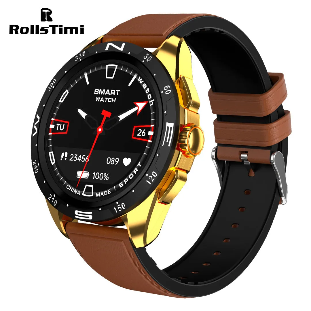 RollsTimi RTH6Max Men's Smartwatch Sports Fitness Tracker Fashion Waterproof Smart Watches for Women Bluetooth Calls Heart Rate Blood Pressure Monitoring