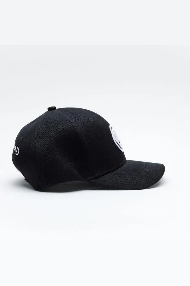 Rose Road Baseball Cap Black with White Logo