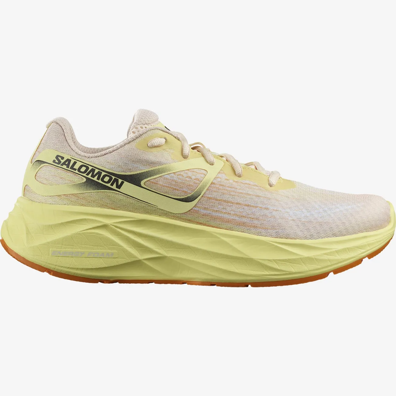 Salomon Women's Aero Glide Running Shoes in Tender Peach Yellow Iris White