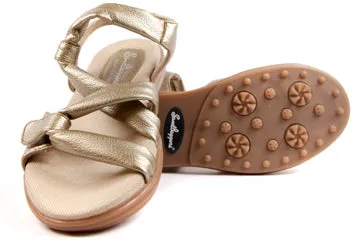 Sandbaggers: Women's Golf Sandals - Grace Gold