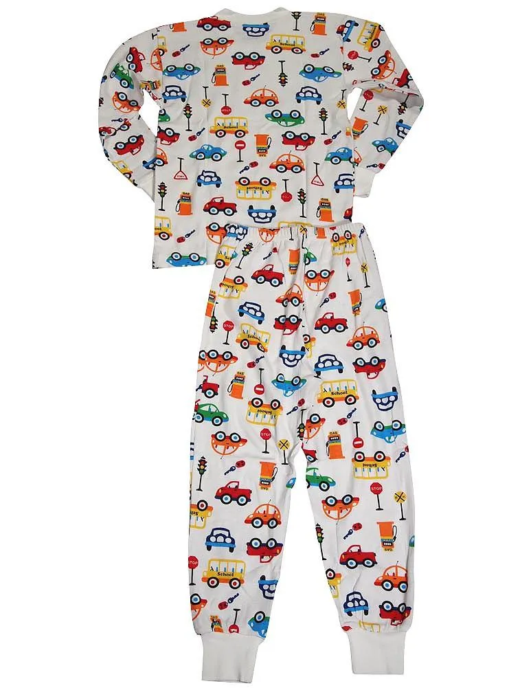 Sara's Prints Boys Girls Unisex Kids Long Sleeve 2 Piece Pajama Set, 37949