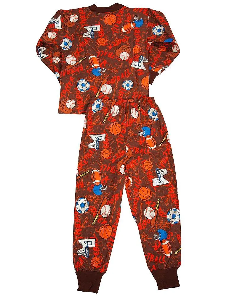 Sara's Prints Boys Girls Unisex Kids Long Sleeve 2 Piece Pajama Set, 37949