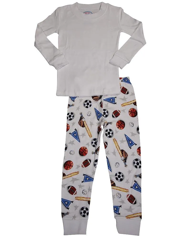 Sara's Prints Boys Girls Unisex Kids Long Sleeve 2 Piece Pajama Set, 37949