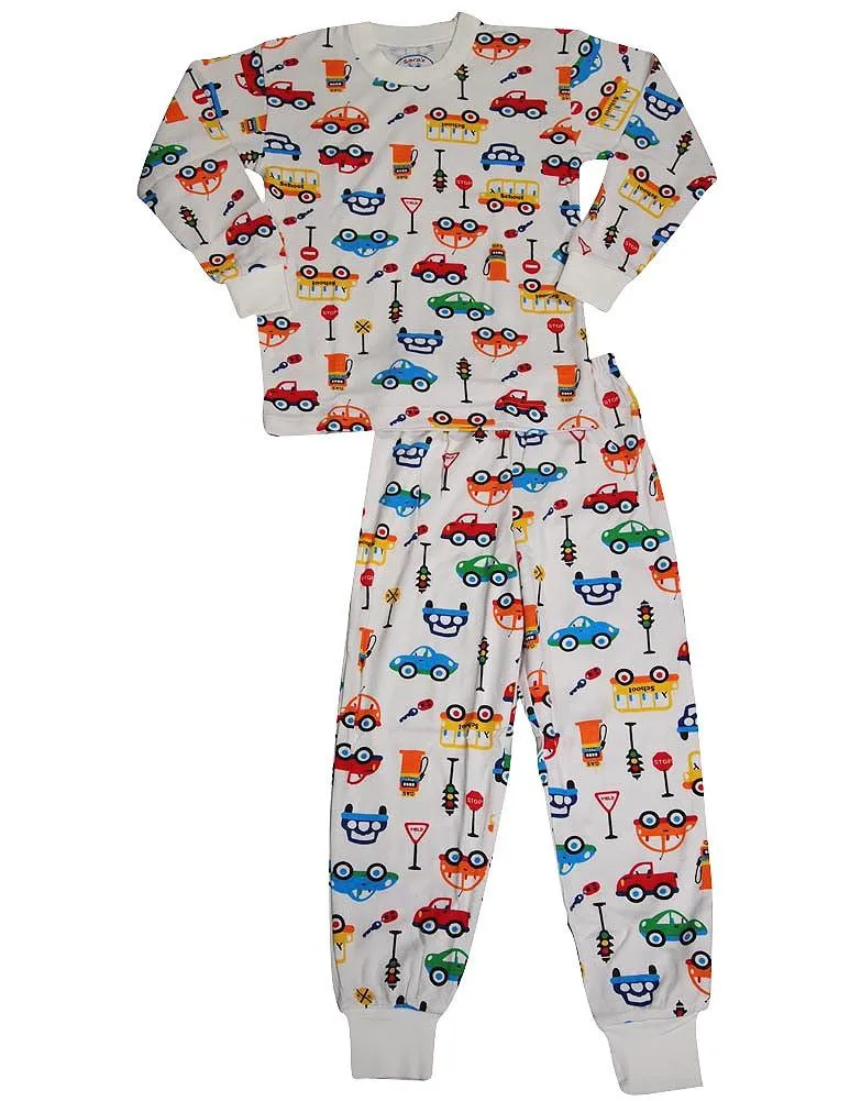 Sara's Prints Boys Girls Unisex Kids Long Sleeve 2 Piece Pajama Set, 37949