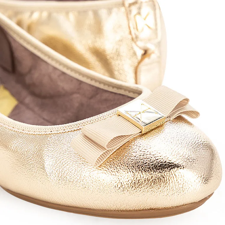 SHEA Ballet Flat Shoes - Gold