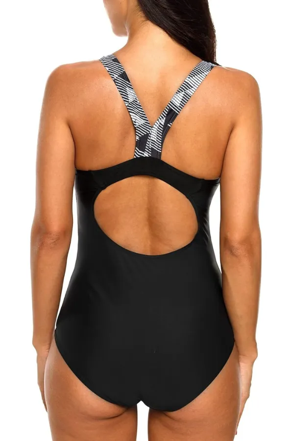 Slimming Women's One Piece Athletic Racerback Swimsuit