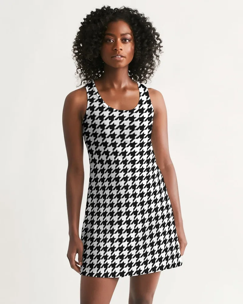 SMF Houndstooth Feminine Racerback Dress