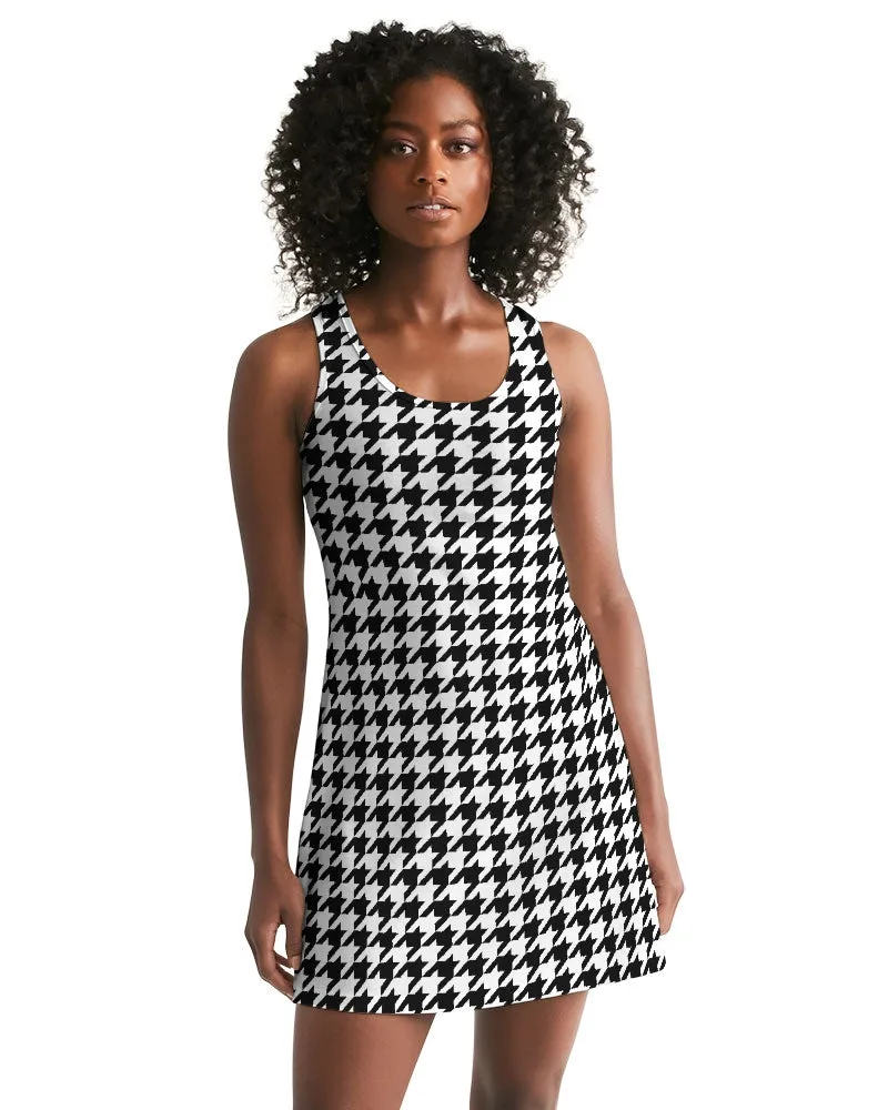 SMF Houndstooth Feminine Racerback Dress