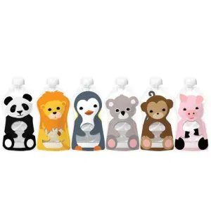 Squooshi Reusable Food Pouch - Large 6 pack