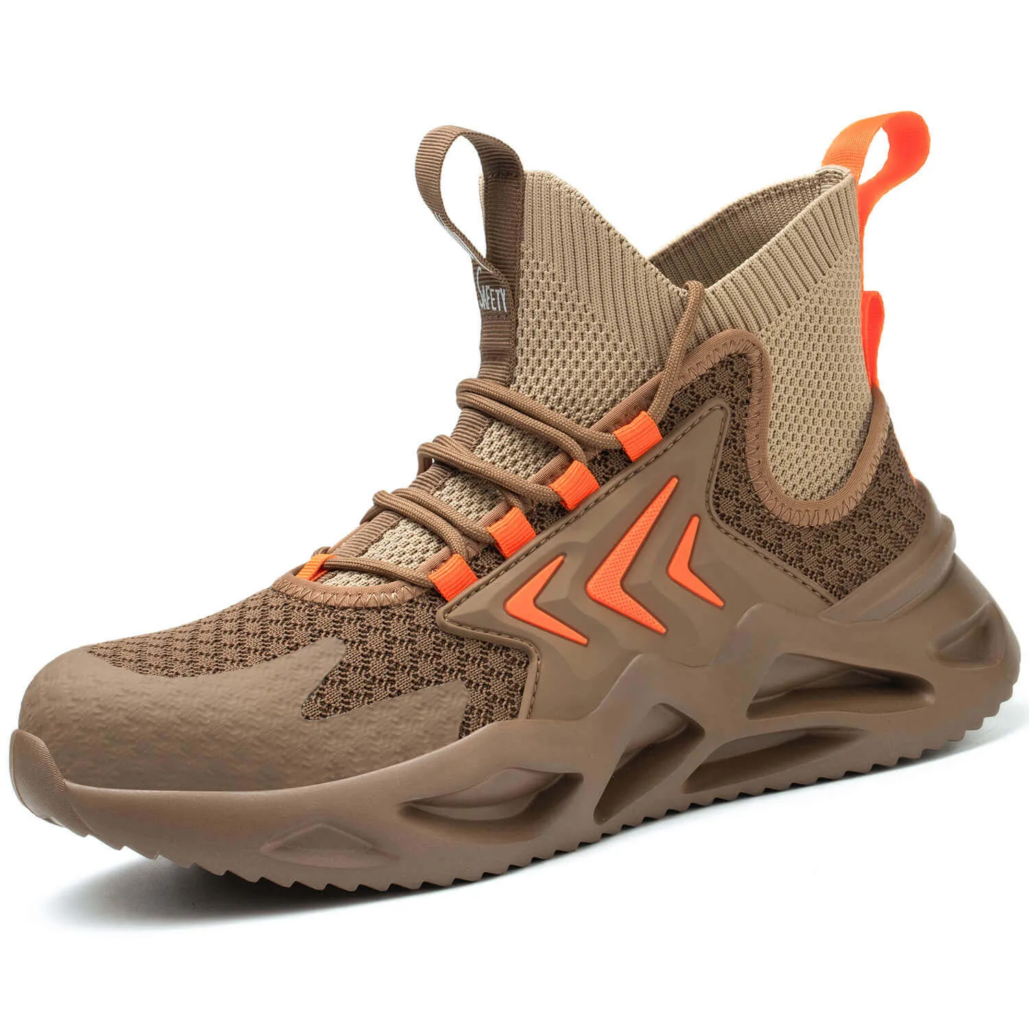 Steel Toe Athletic Mid Safety Boot Wheat Orange ABL99 KhaKI