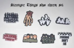 Stranger things, Wednesday Addams inspired shoe charm set, Blip