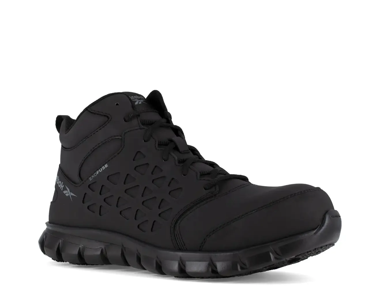 Sublite Cushion Alloy-Toe Mid Cut Athletic Work Boot Black