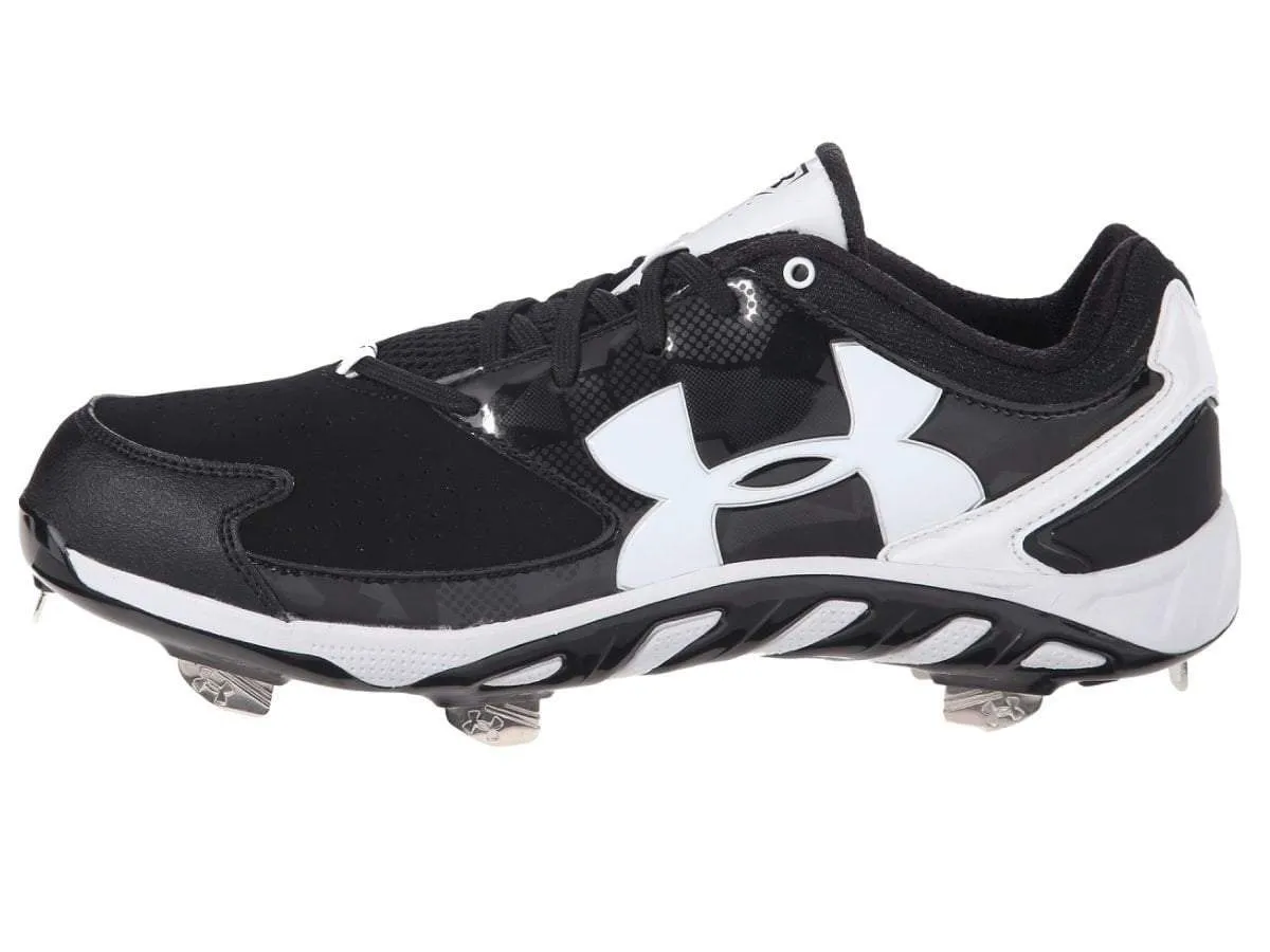 Under Armour Spine Glyde ST Women's Black White Softball Cleat Shoes