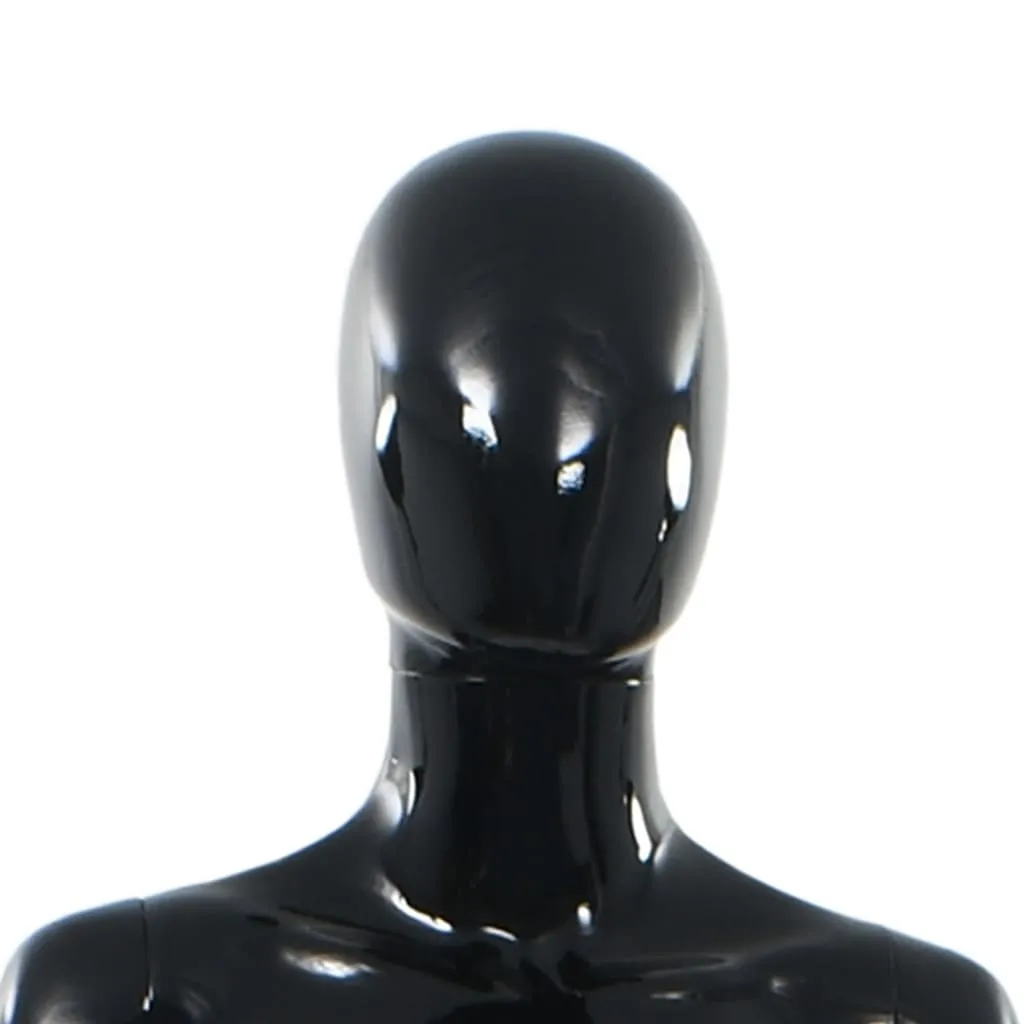 vidaXL Full Body Female Mannequin with Glass Base Glossy Black 175 cm