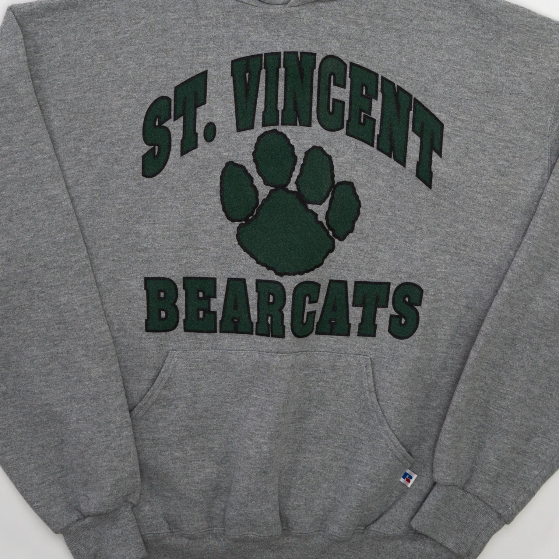 Vintage Grey St Vincent Bearcats x Russell Athletics Hoodie (L)