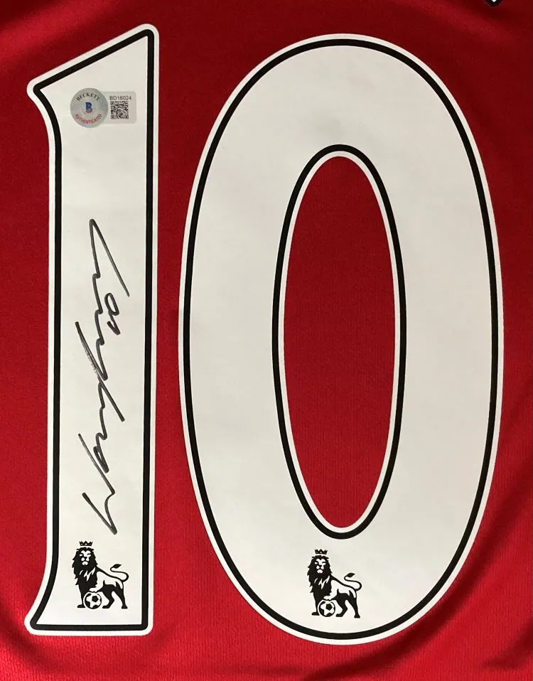 Wayne Rooney Manchester Signed Red Soccer Jersey BAS