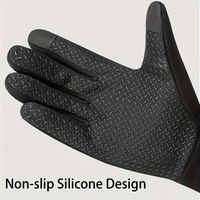 Winter Fleece Gloves for Outdoor Sports Warm Waterproof Touchscreen