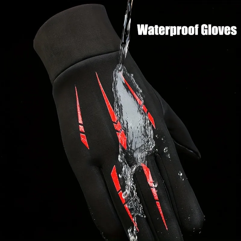 Winter Fleece Gloves for Outdoor Sports Warm Waterproof Touchscreen