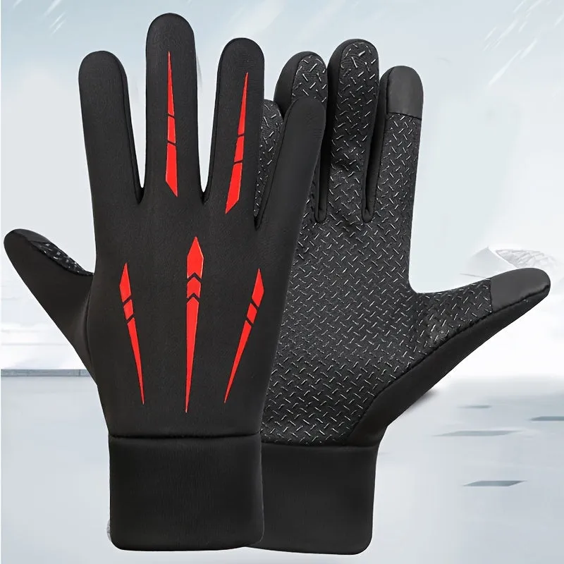 Winter Fleece Gloves for Outdoor Sports Warm Waterproof Touchscreen