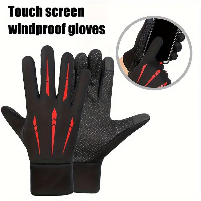 Winter Fleece Gloves for Outdoor Sports Warm Waterproof Touchscreen