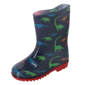 Wootie Toddler Boy's Dinosaur Waterproof Rain Boots