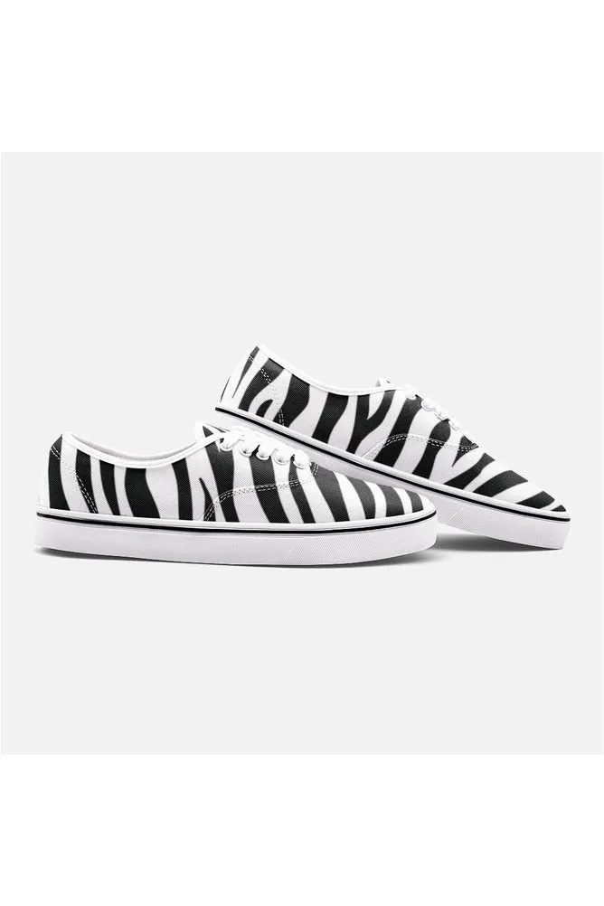 Zebra Print Unisex Canvas Sneakers